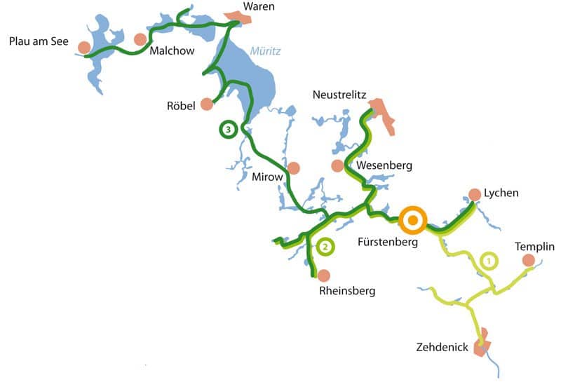 Hausboot mieten Müritz erleben - Bootstour für die Havel, Fürstenberg, Rheinsberg, Milow, Müritz, Plau, Brandenburg und Mecklenburgische Seenplatte